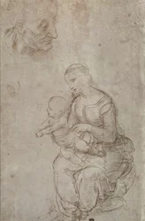 Madonna et enfant et tête d